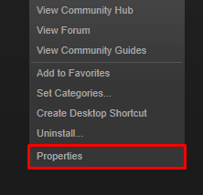 Hearts of Iron IV propeties button is highlighted